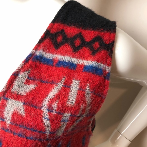 Vintage Wool Vest Southwestern Print Medium - Picture 7 of 8